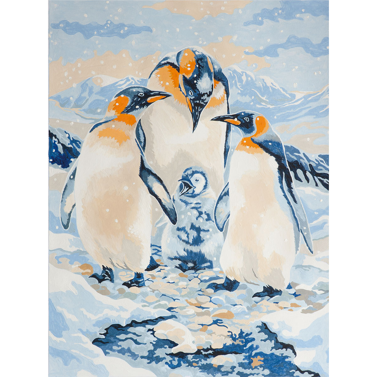 Malen nach Zahlen 22,2x29,8cm Pinguin-Familie