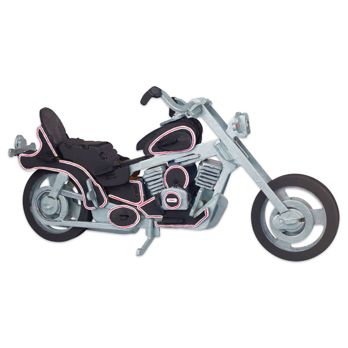 58700868_2 Holzbausatz Motorrad 30x18cm 96 Teile