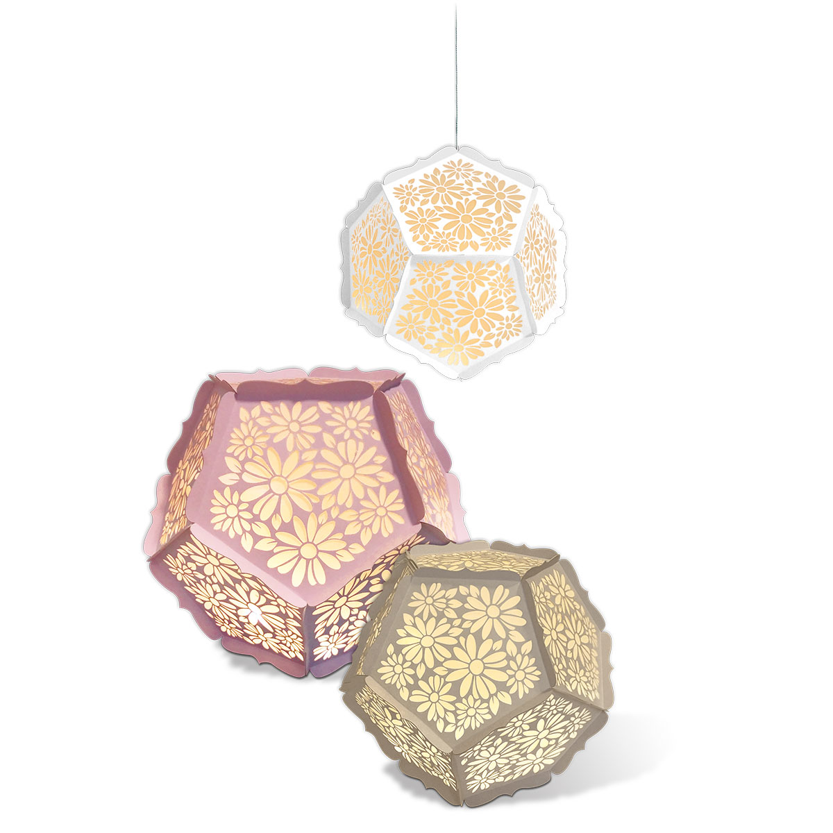 Bastelset Silhouetten Kugeln Blumen 01