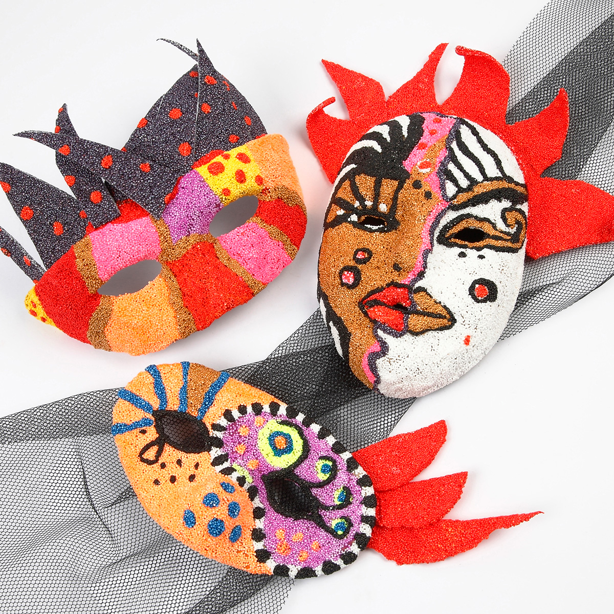 Maske groß Pappmaché 23x16cm Maske groß Pappmaché 23x16cm