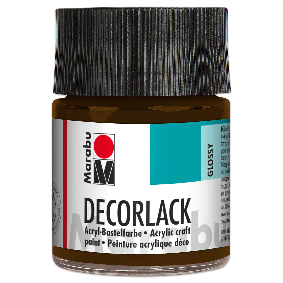 Decorlack Acryl glänzend 50ml dunkelbraun
