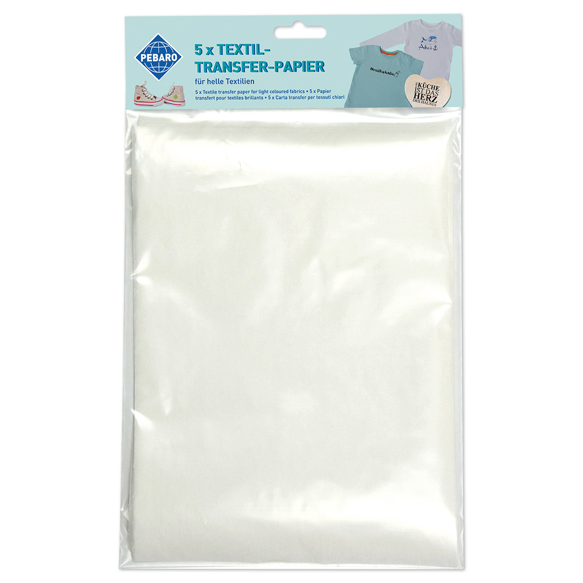 Textil-Transferpapier Din A4  5 Bl. weiß