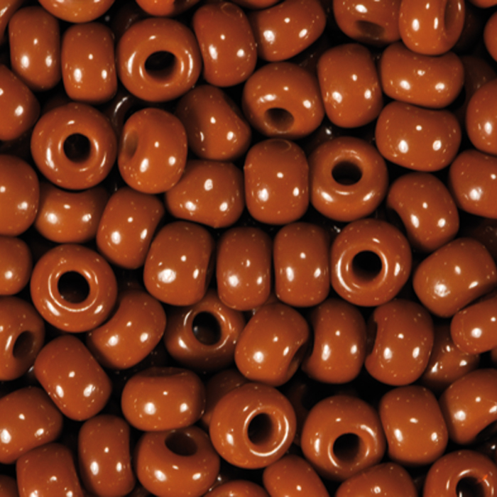 Rocailles satt glänzend 2,6mm 17g dunkelbraun