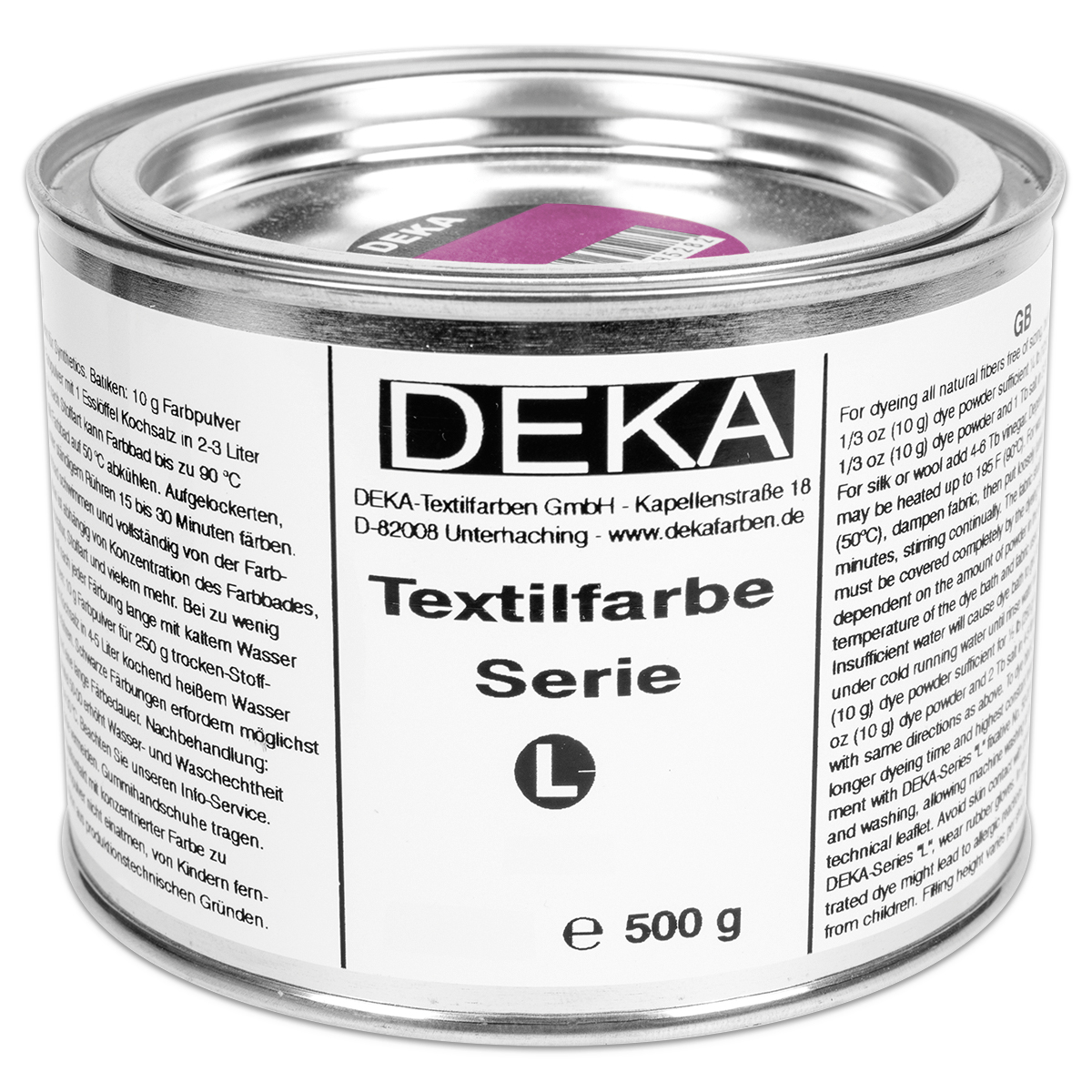 Deka-Serie L Textilfarbe 500g karmoisin