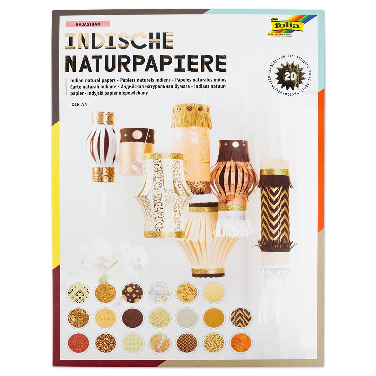 Colours of India DIN A4 20 Bl. Rajasthan gold/braun
