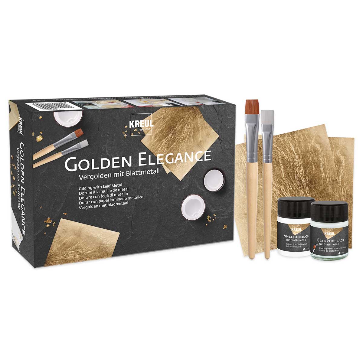 KREUL Vergolden mit Blattmetall Set Golden Elegance