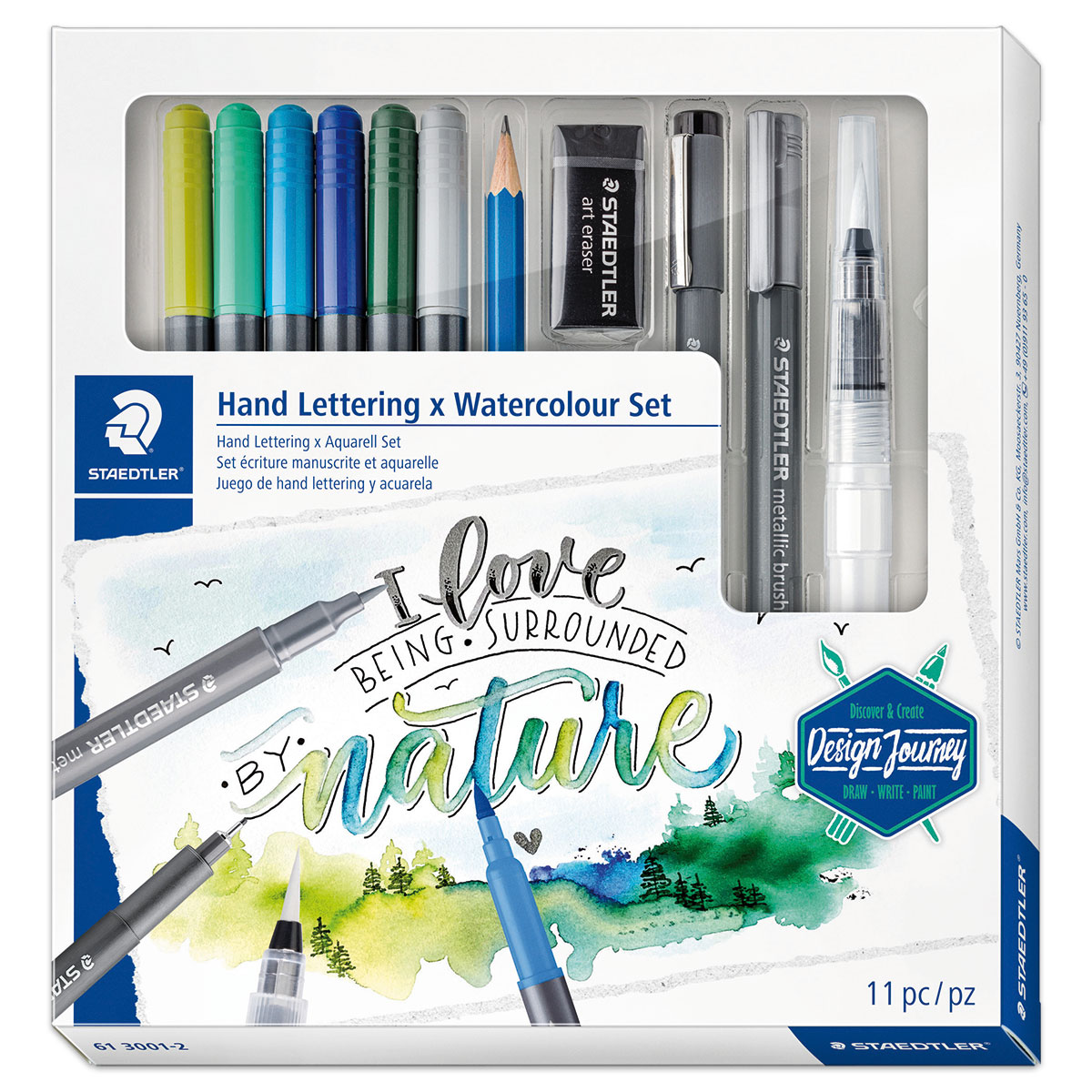 Hand Lettering & Aquarell-Set 11-teilig