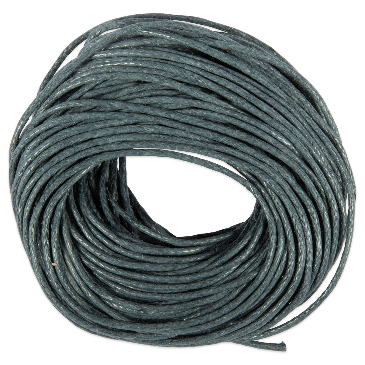 Kordel gewachst 1mm 10m grau