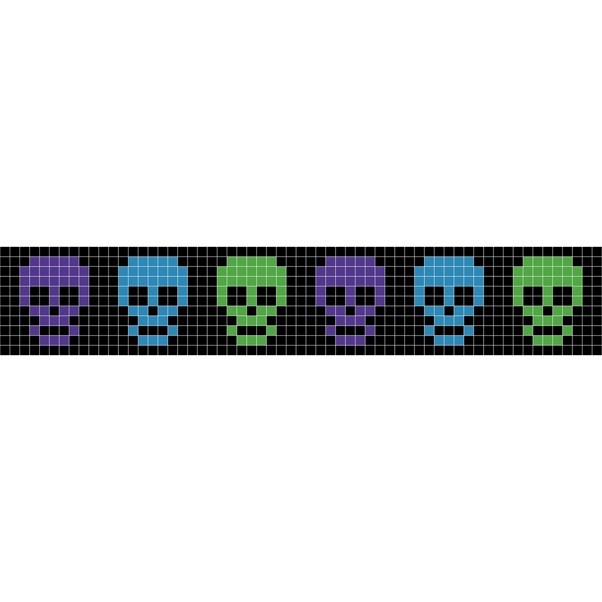 Bastelset Perlenarmband zum Weben Totenkopf