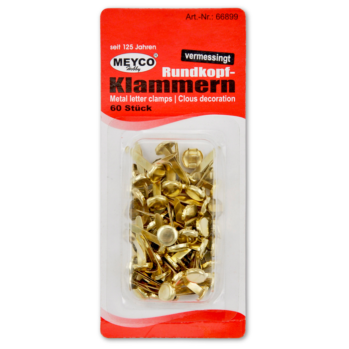 502668998vN2wKXIufgPF Rundkopfklammern 15mm 60 St. vermessingt