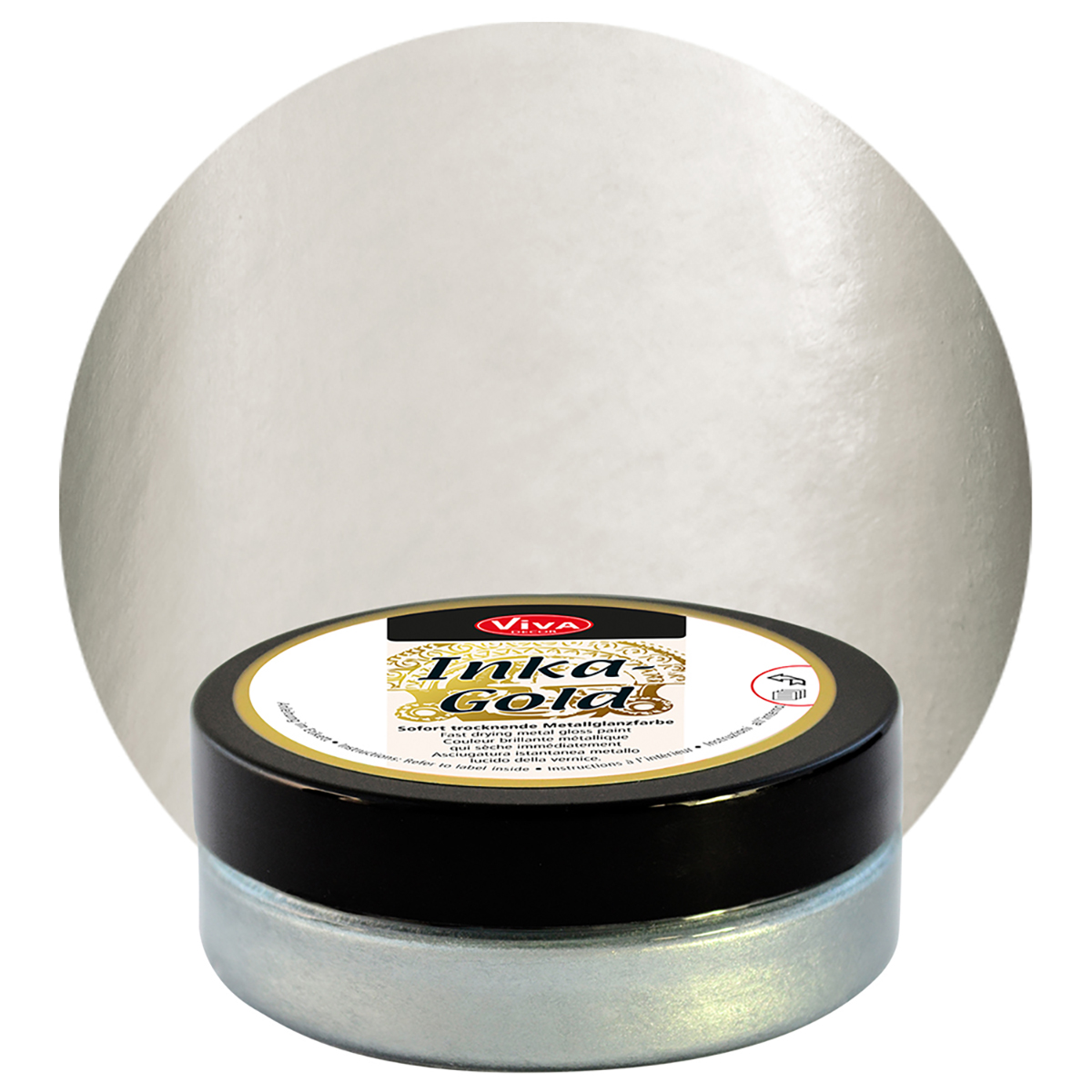 Inka-Gold Dekorfarbe pastös 62,5g silber