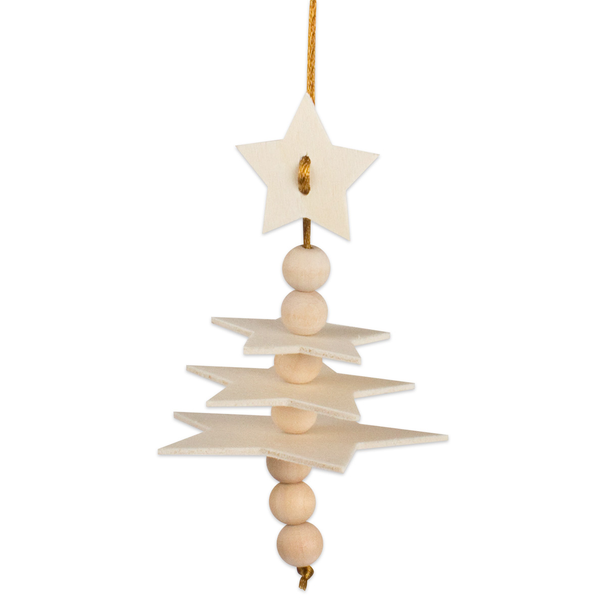 Anhänger Sterne Holz 3er-Set natur