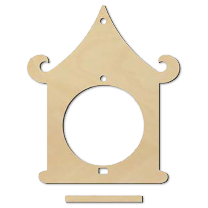 Vogelfutterhalter Haus Holz 6mm ca. 22,5cm natur