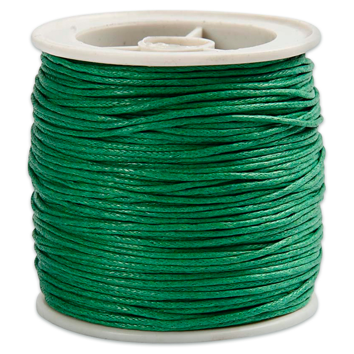 Baumwollband gewachst 1mm 40m grün