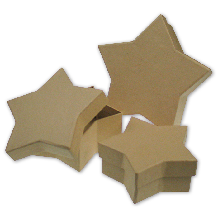 Sterndosen Pappschachteln 3er-Set