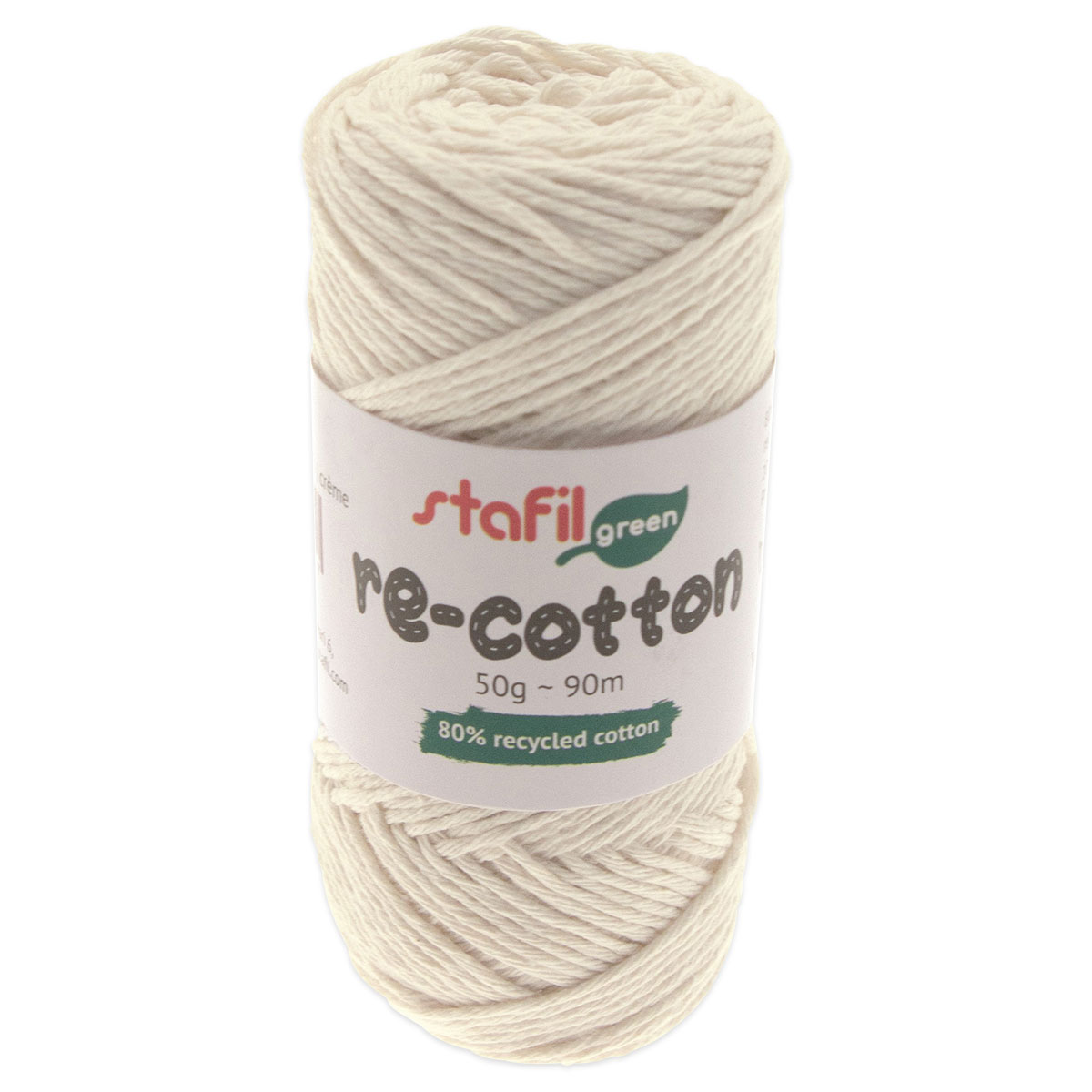 Re-cotton Garn 50g 90m creme