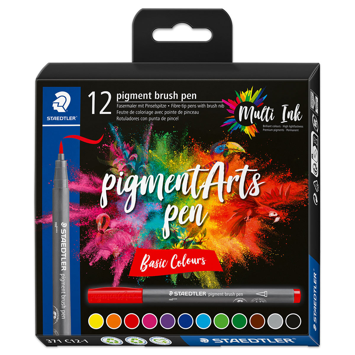 Pigment Arts Brush Pen 12 St./Farben