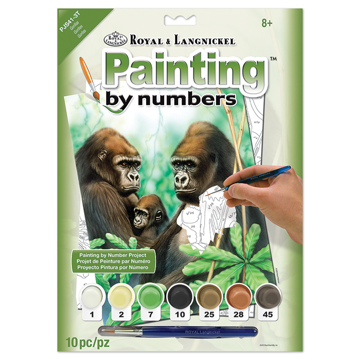 56300541_1 Malen nach Zahlen 22,2x29,8cm Gorillas