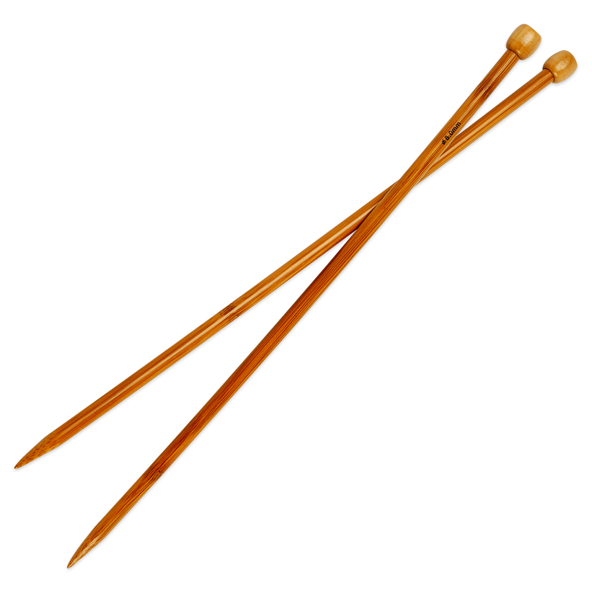 Stricknadeln Bambus 35cm Nr. 8 1 Paar