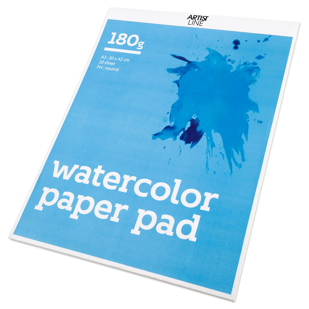 Aquarellblock 180/m² A3 20 Blatt weiß
