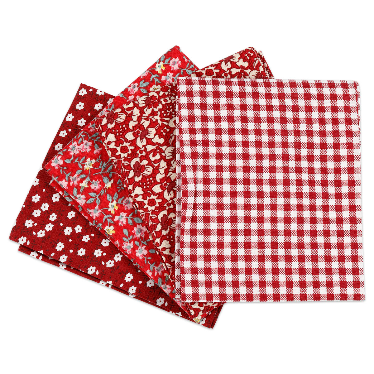 Patchwork-Stoff-Paket 4 Zuschnitte à 45x55cm rot