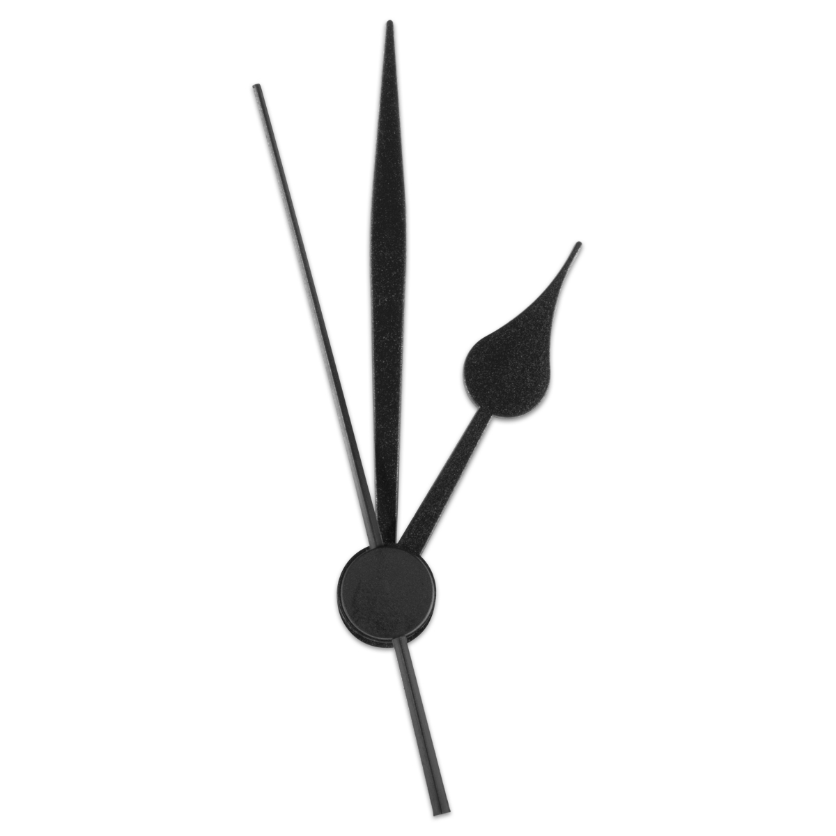 Uhrzeiger Kunststoff 45/65mm schwarz Stab-/Herzform