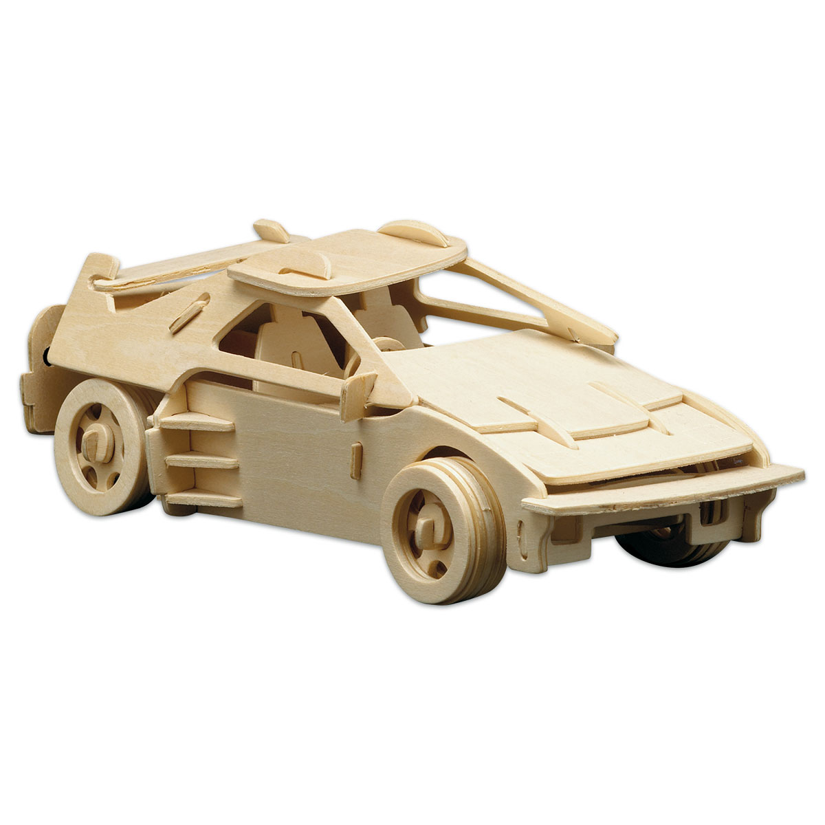 Holzbausatz ital. Sportwagen 25x11cm 67 Teile