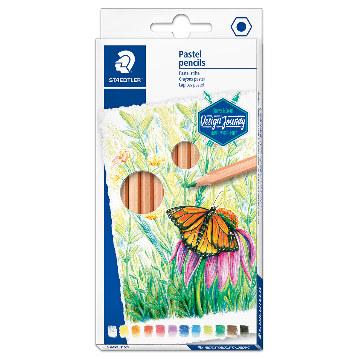 Pastellstifte im Kartonetui Mine 3mm 12 St./Farben