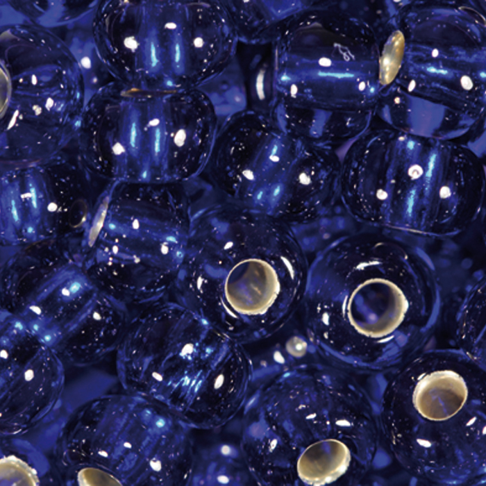 Rocailles transparent 4,5mm 17g lapis