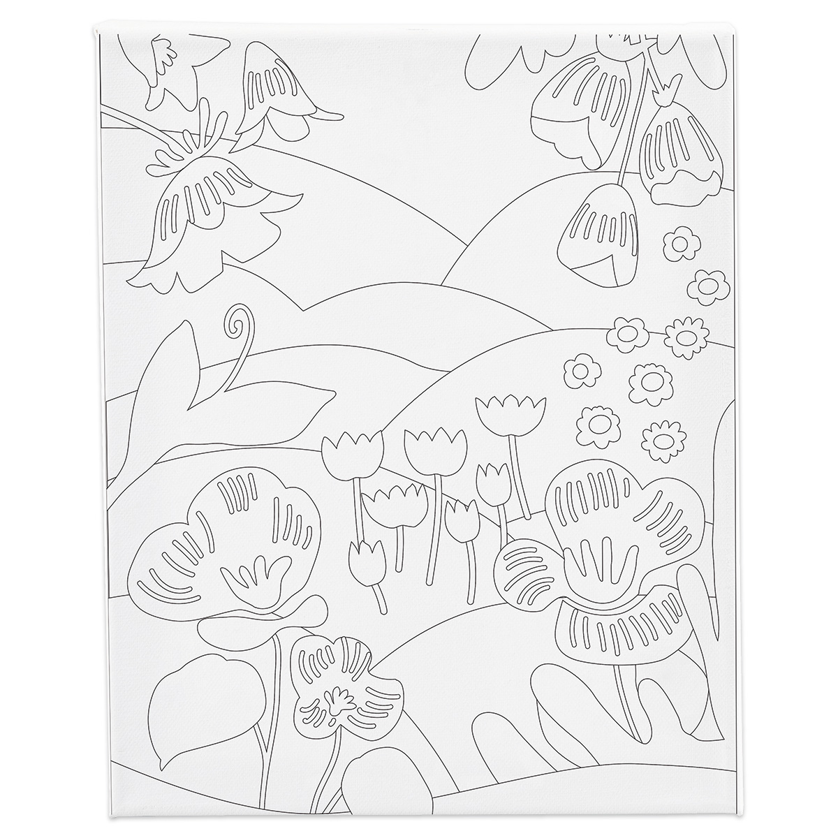 bedruckter Keilrahmen 24x30x1,6cm Blumenlandschaft