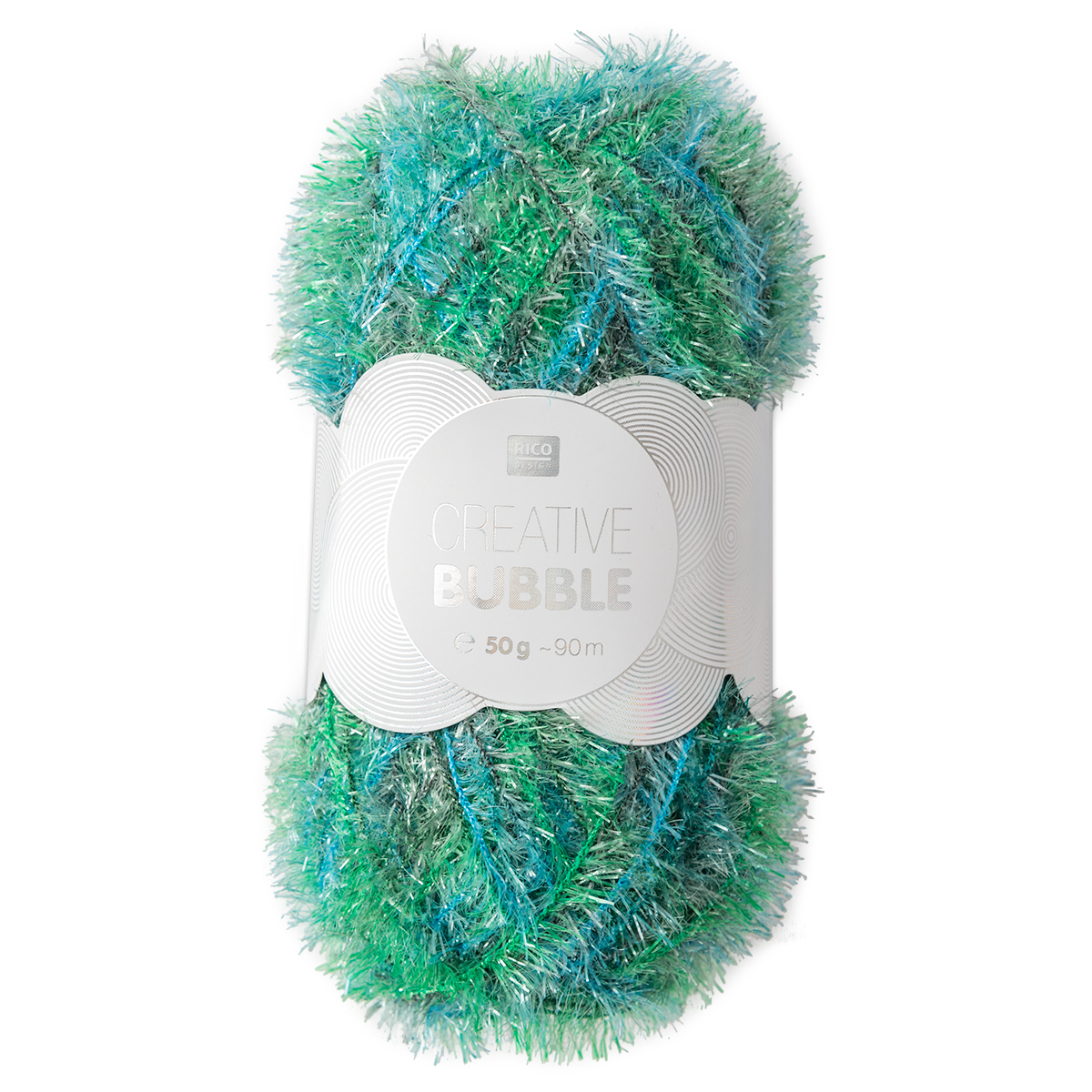 Creative Bubble Wolle 50g ca. 90m grünmix