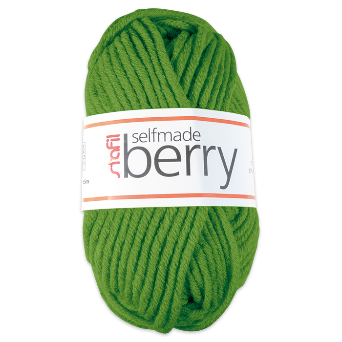 Wolle Berry 6-7mm 50g grasgrün