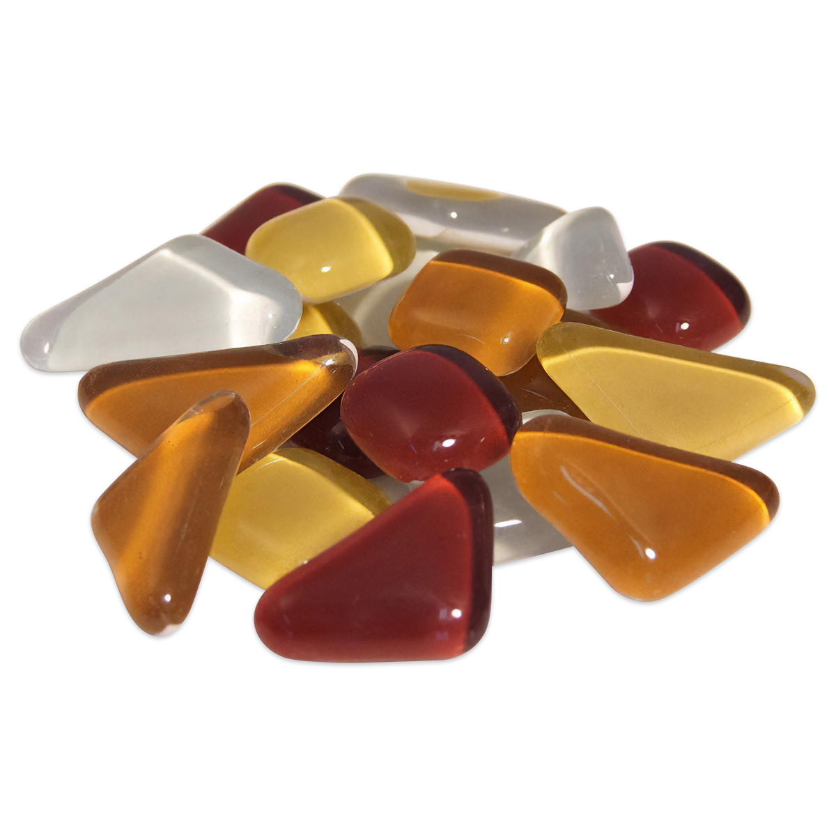Mosaik Soft-Glas polygonal 1kg braun mix Mosaik Soft-Glas polygonal 1kg braun mix