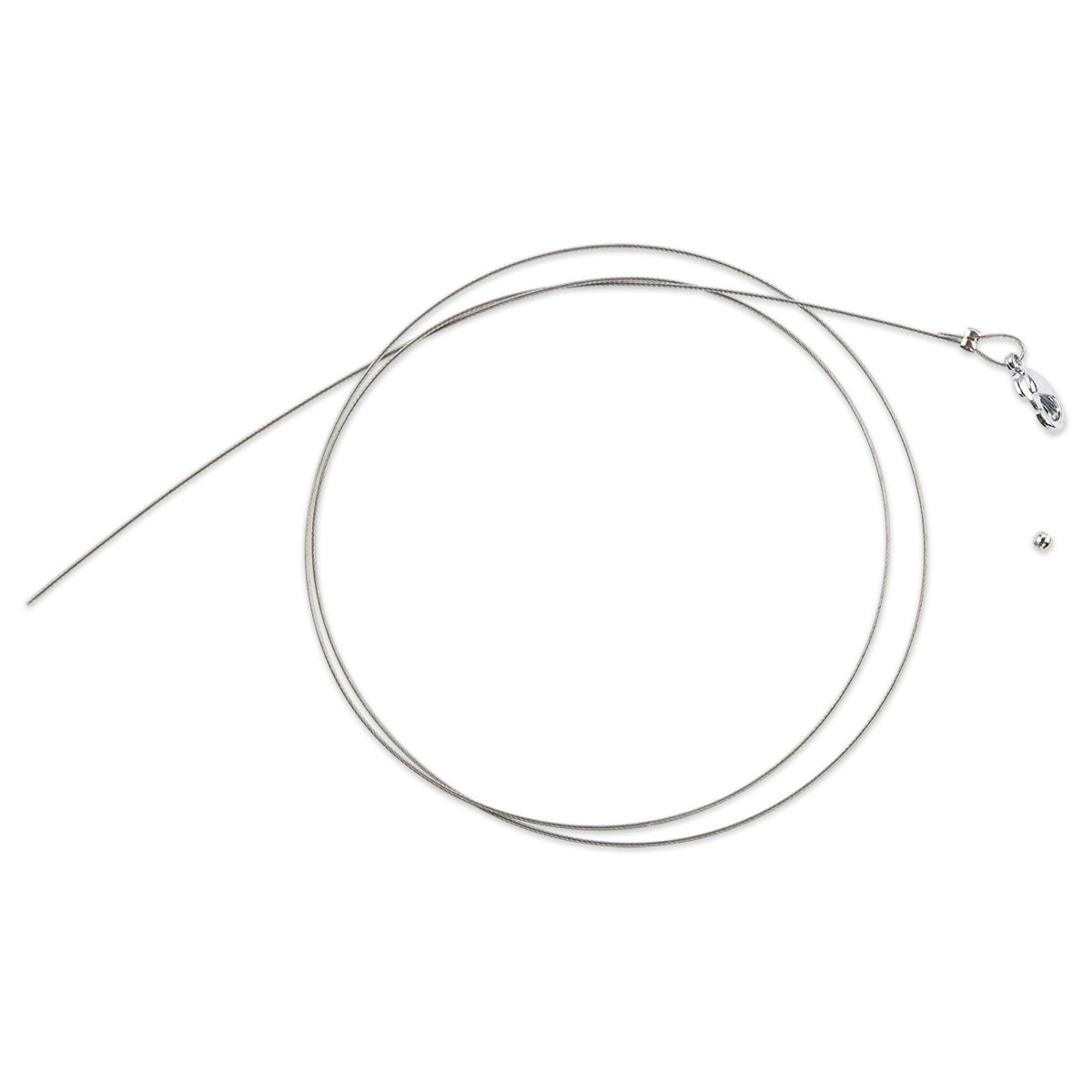 Edelstahlcollier 1-reihig 0,5mm 45cm platinfarben