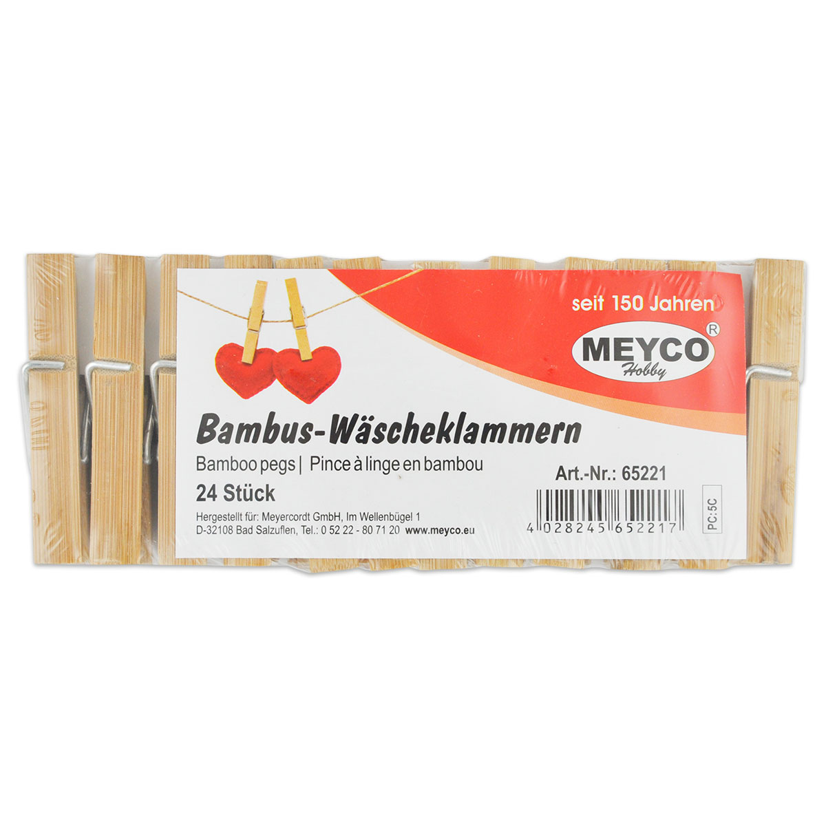 50265221_1 Federklammern/Wäscheklammern 65x10mm Bambus 24 St.