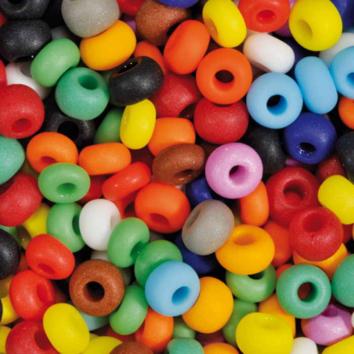Rocailles satt matt 2,6mm 500g mix