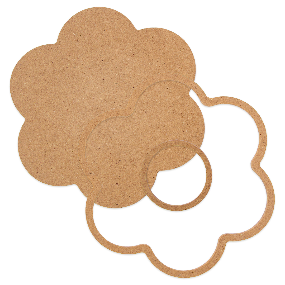 MDF-Motiv m. Rahmen Ø ca. 14,5cm Blume