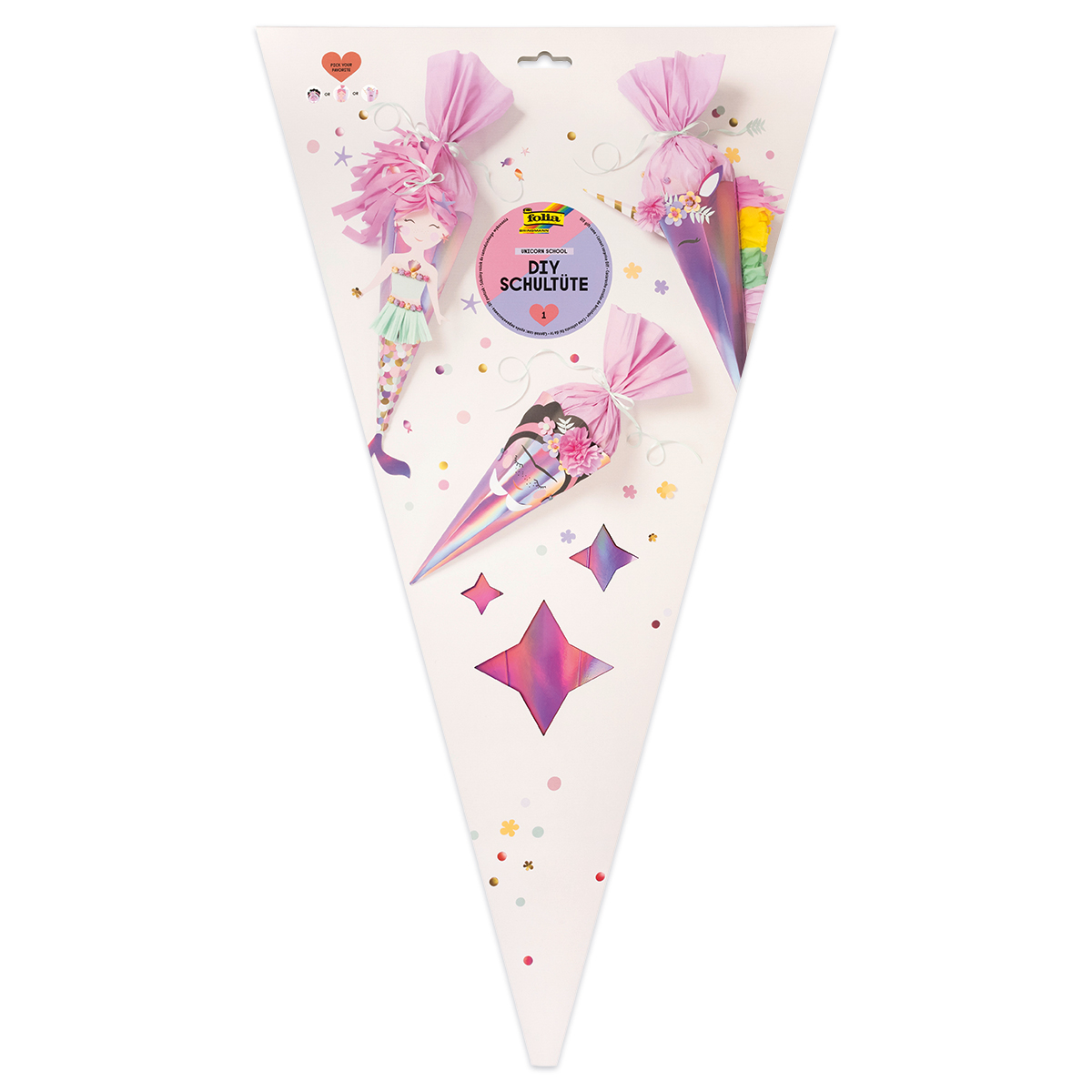 Schultüte Bastelset Unicorn School