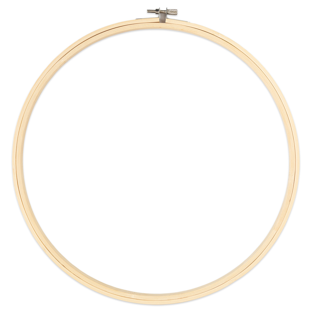 Stickrahmen Bambus Ø 30cm mit Metallschraube natur