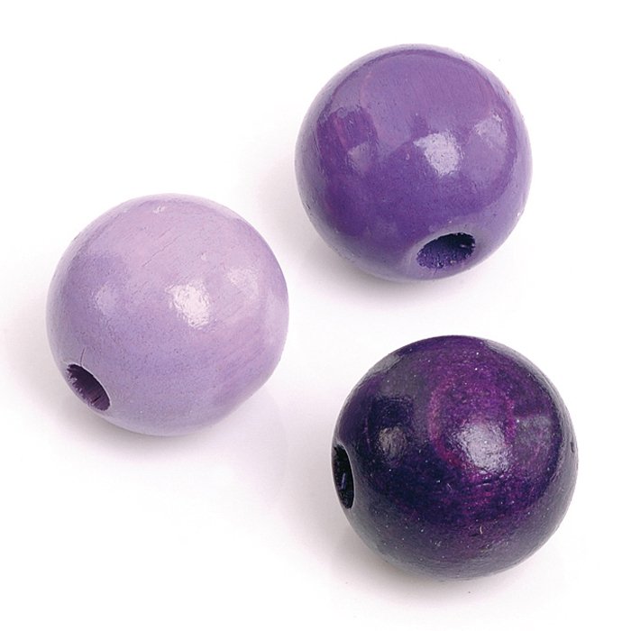 528263105bqqRCAZFU9bh Holzperlen-Mix 6mm 125 St. lila mix