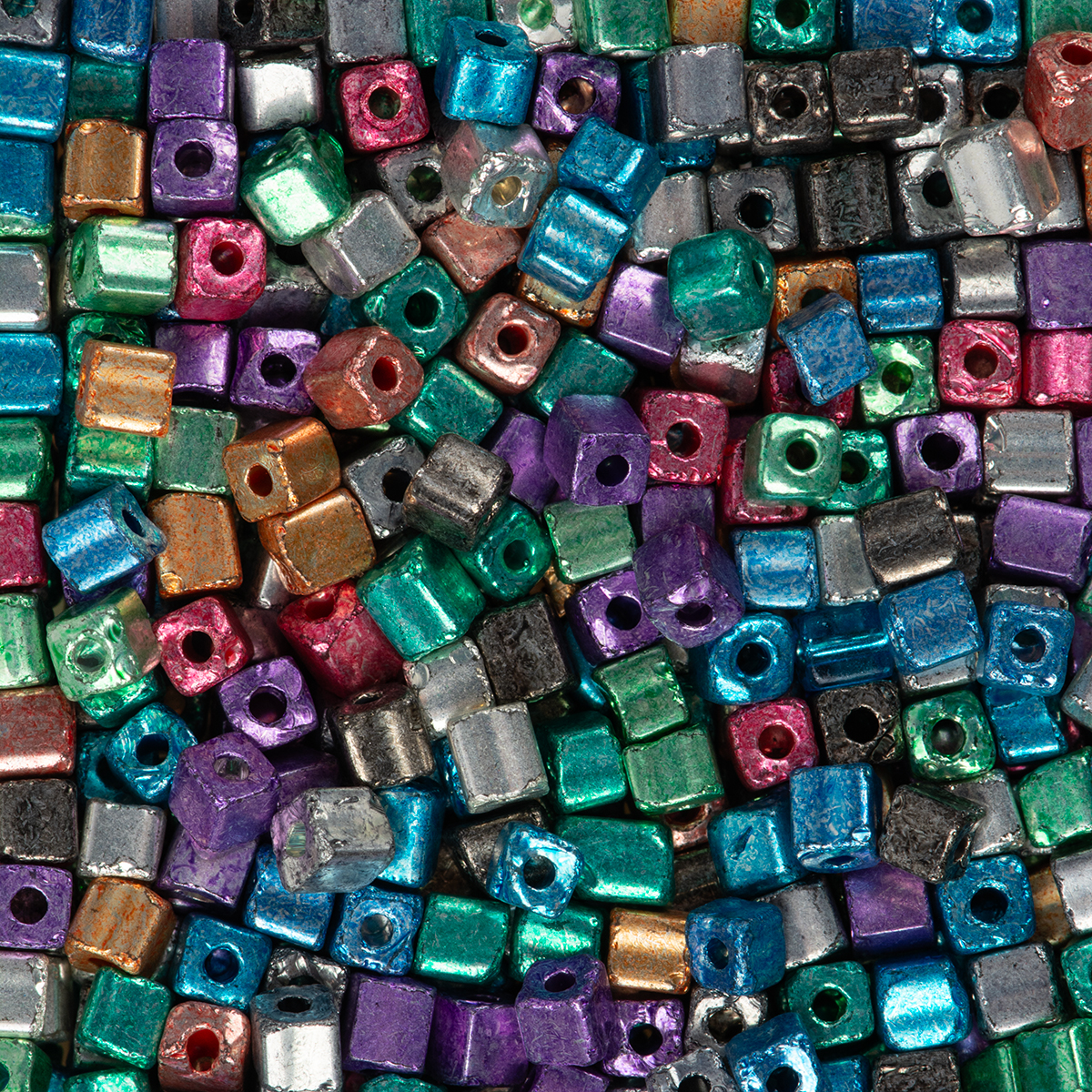 Metallwürfel 3,4x3,4mm ca. 100g metallic mix