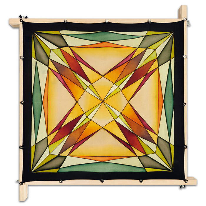 Tuch Gutta schwarz 55x55cm Cari naturweiß