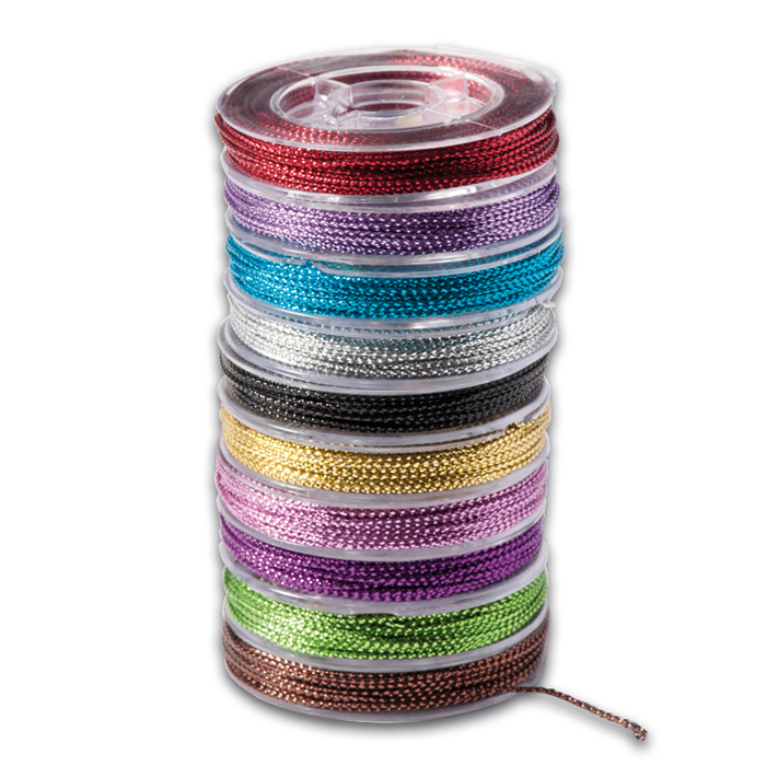 Kordel-Mix 0,8mm 10 Farben à 10m glänzend