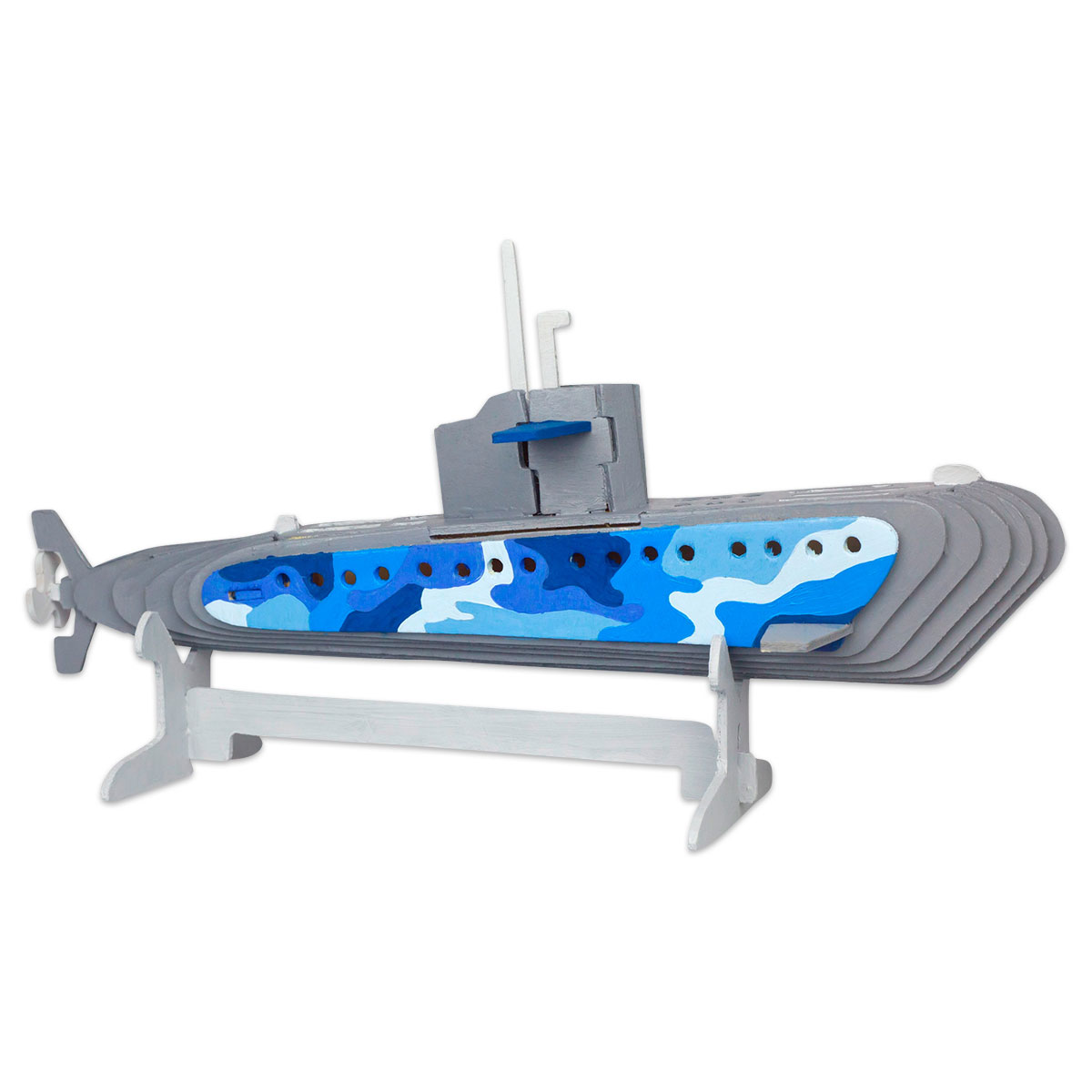 58708663_2 Holzbausatz U-Boot 36x17cm 30 Teile