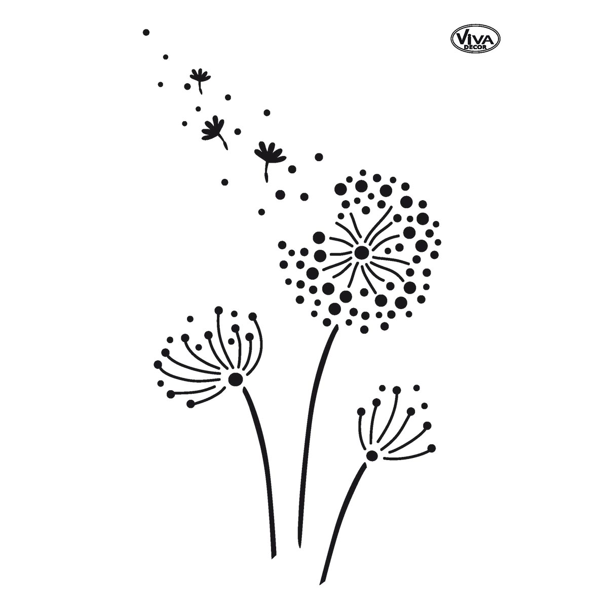 Universal-Schablone DIN A4 Pusteblume