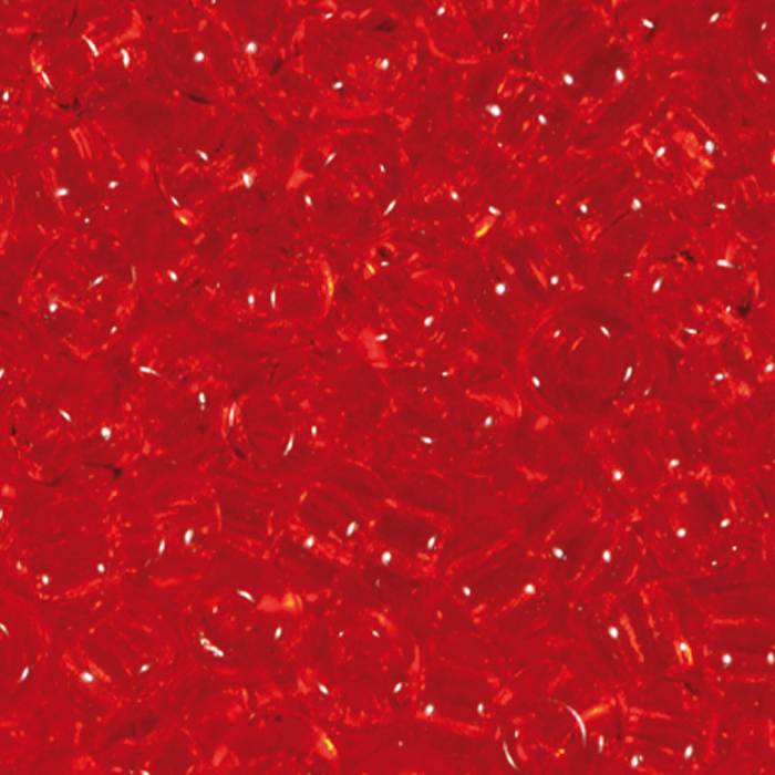 Rocailles transparent 2,6mm 500g hellrot