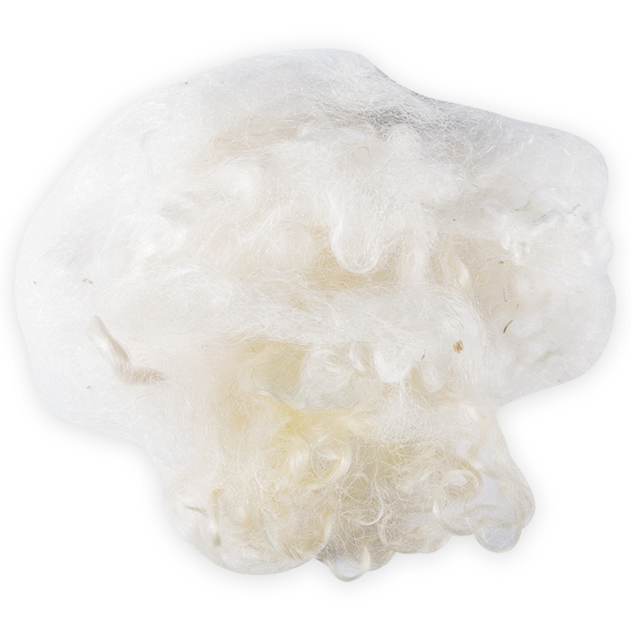 Woll-Locken Schurwolle 50g naturweiß