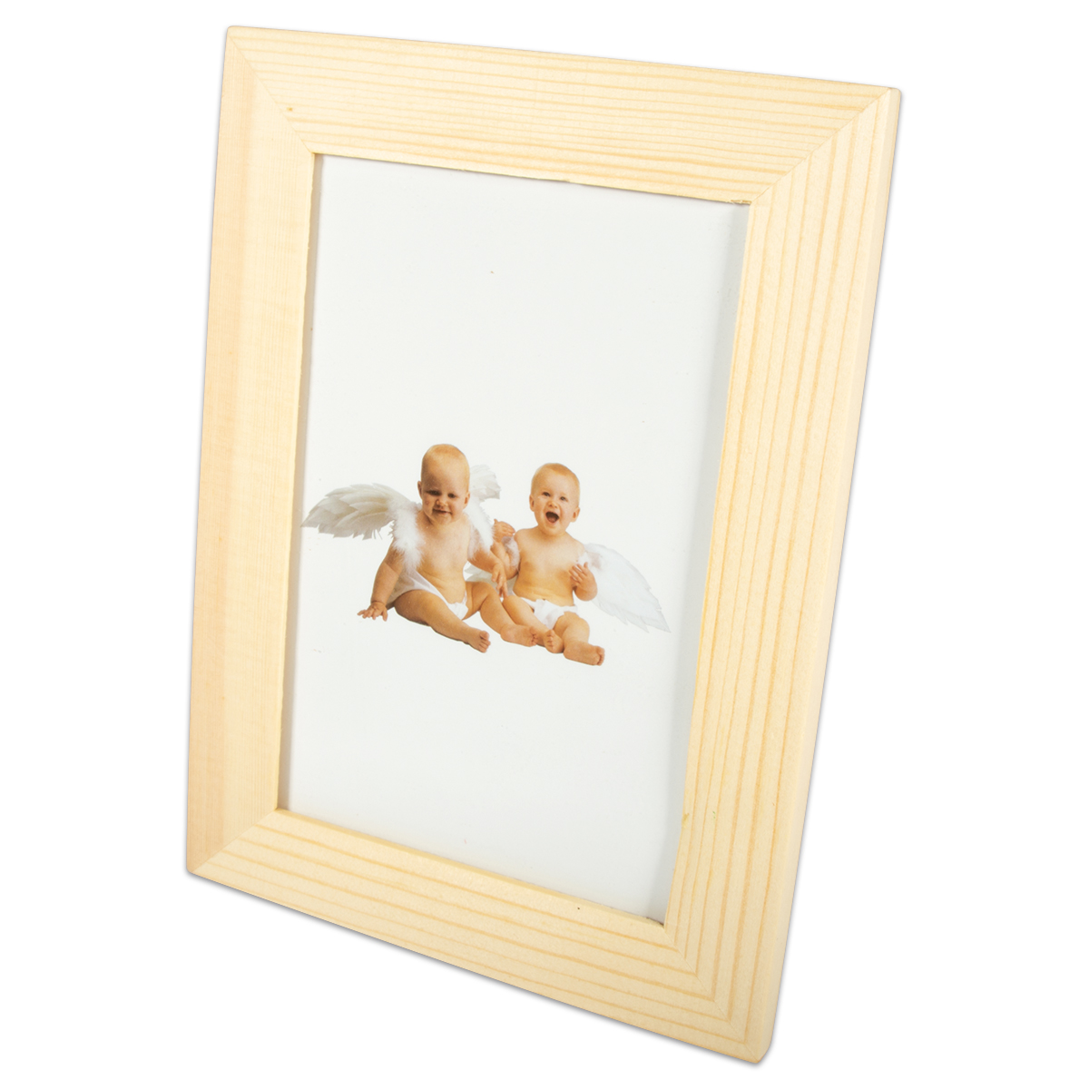 Bilderrahmen Holz mit Glasscheibe 16x12x1cm natur