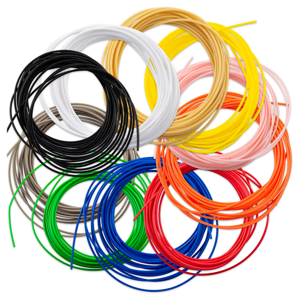 ABS Filament 10 Farben à 5mx1,75mm