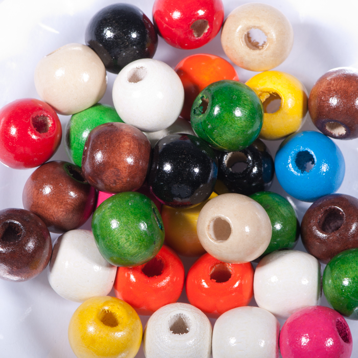 50240410cjTfsCwLki4uk Holzperlen 12mm 35 St. bunt